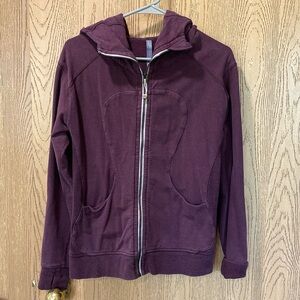 Lulu maroon scuba hoodie
